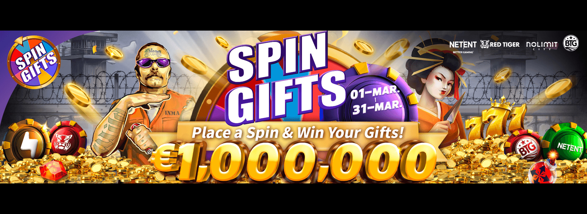 WhiteCliff - Evolution Slots Spin Gift Promotion